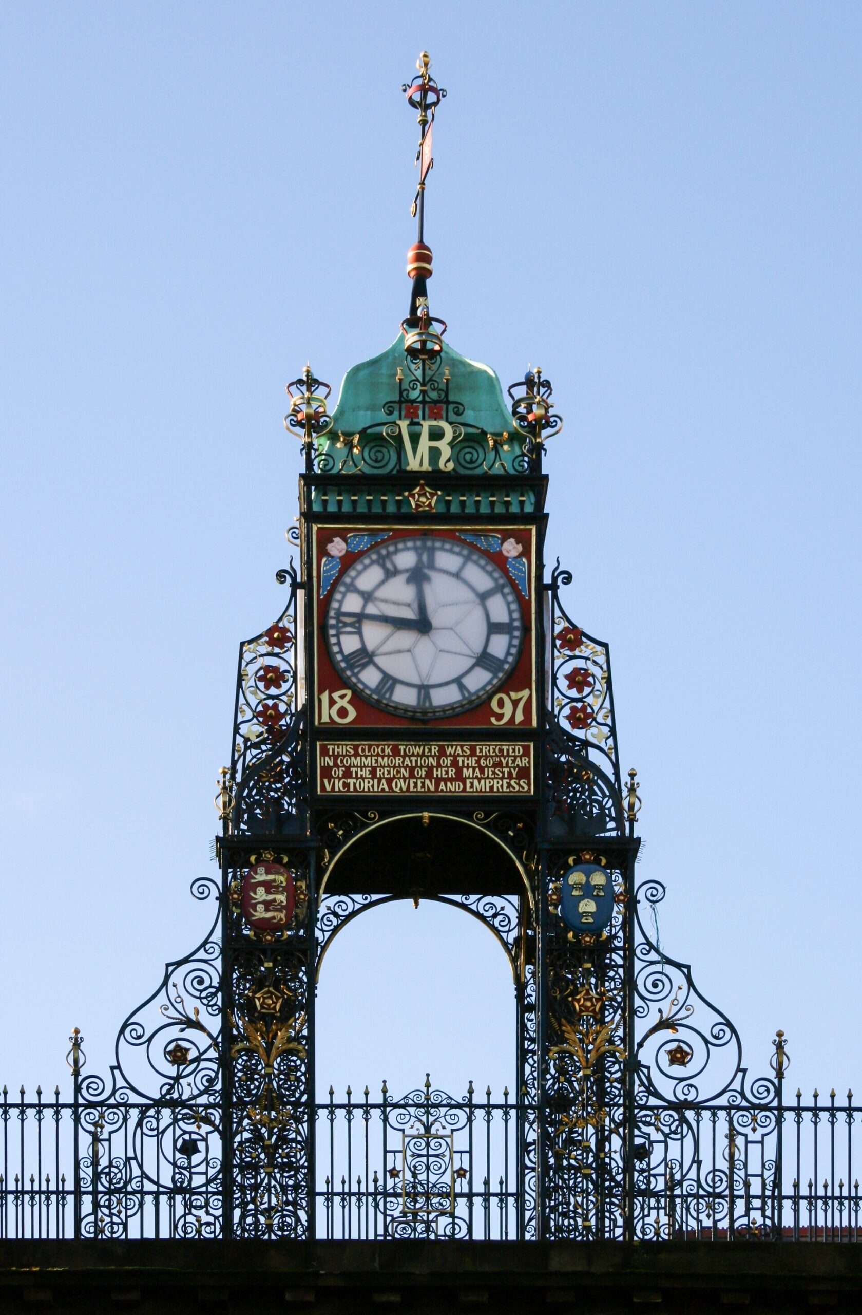The Eastgate Clock on Chester's walls