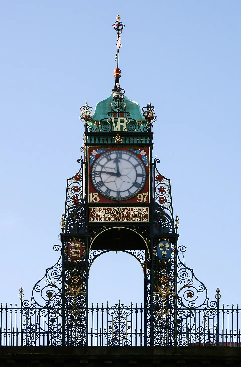 The Eastgate Clock on Chester's walls
